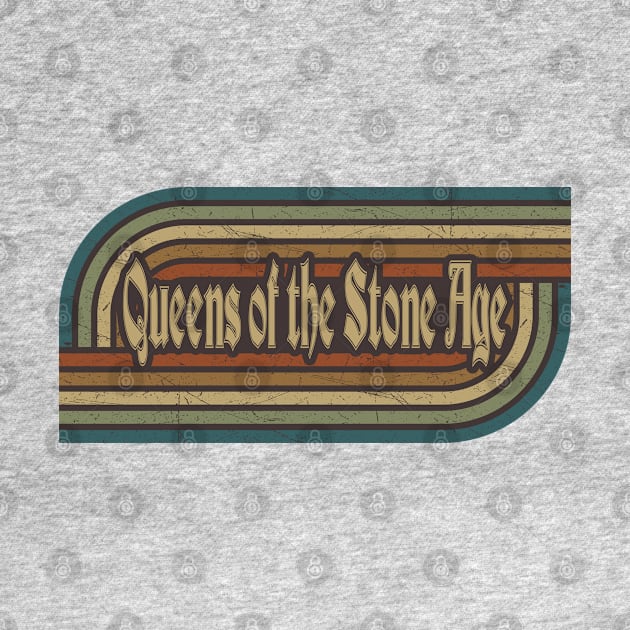 Queens of the Stone Age Vintage Stripes by paintallday